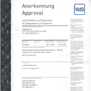 3-wheel - VdS Certificate